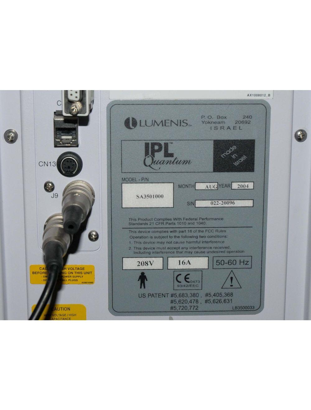 2004 Lumenis QUANTUM IPL Laser Skin Rejuvenation Vascular Lesions 560 640 HP's