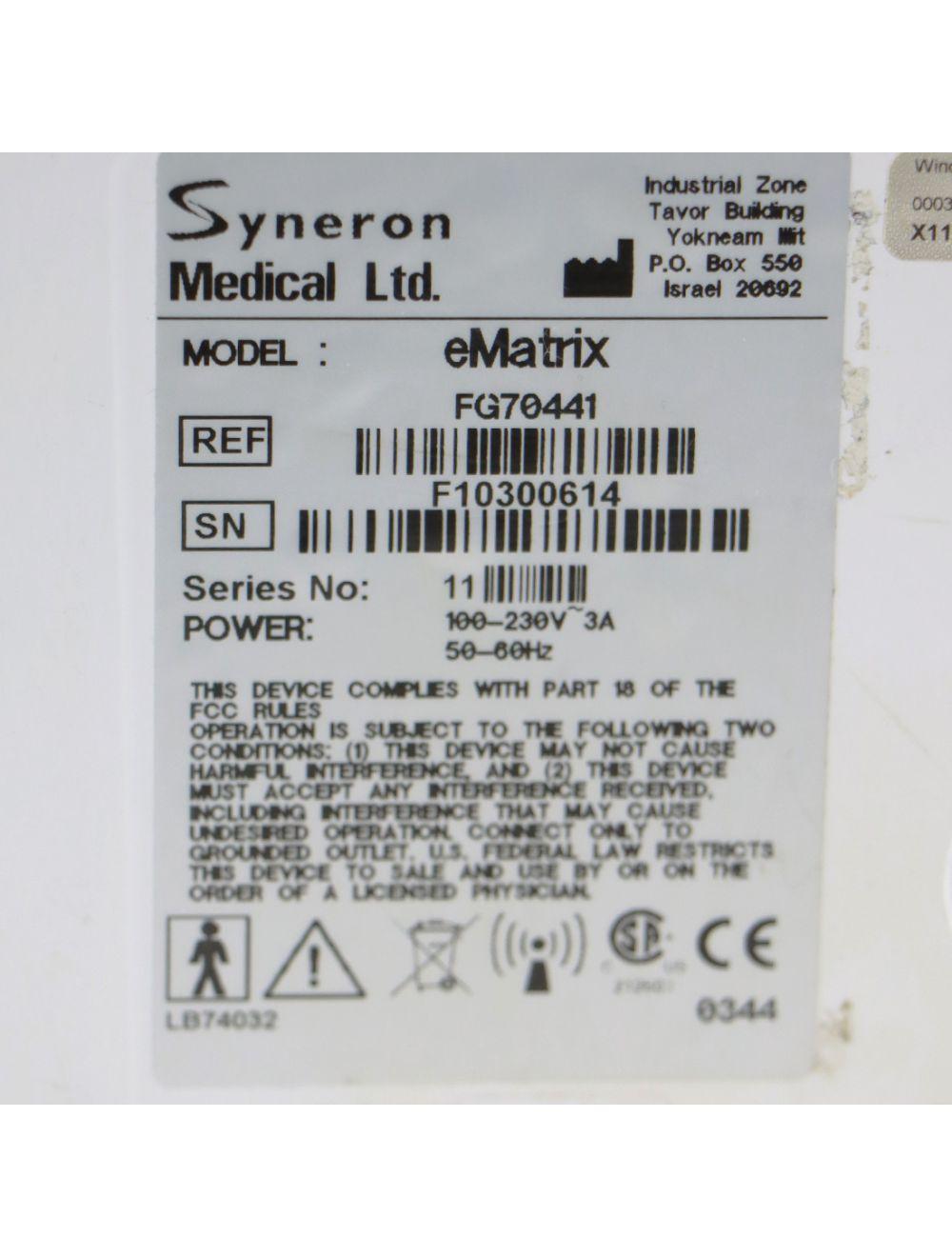 Syneron eMatrix Skin Rejuvenation Table Top Sublative RF System FG70441