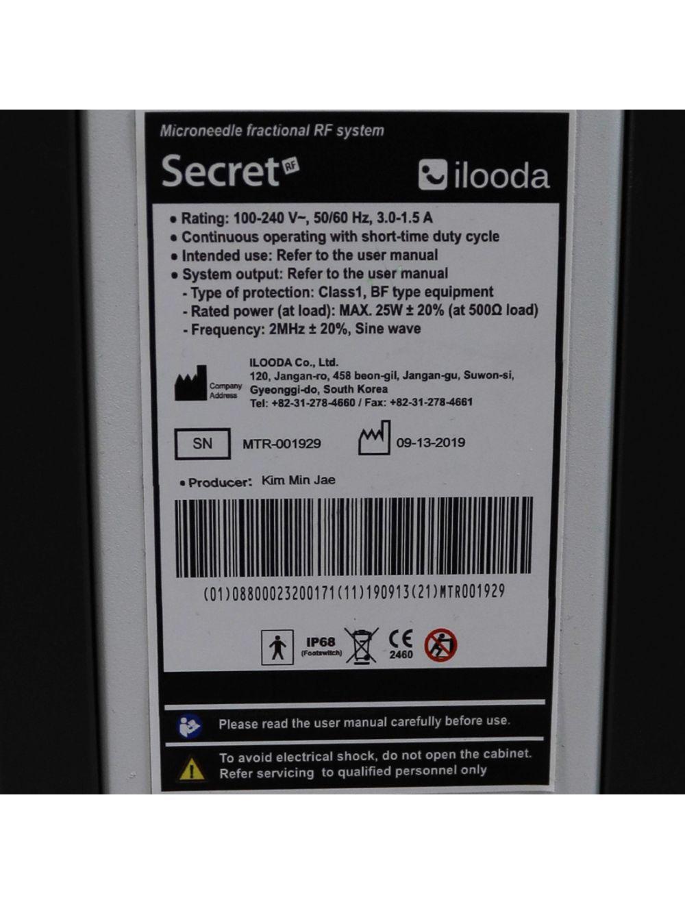 2019 Cutera Ilooda Secret™ RadioFrequency Microneedling RF Wrinkles Scars Aging