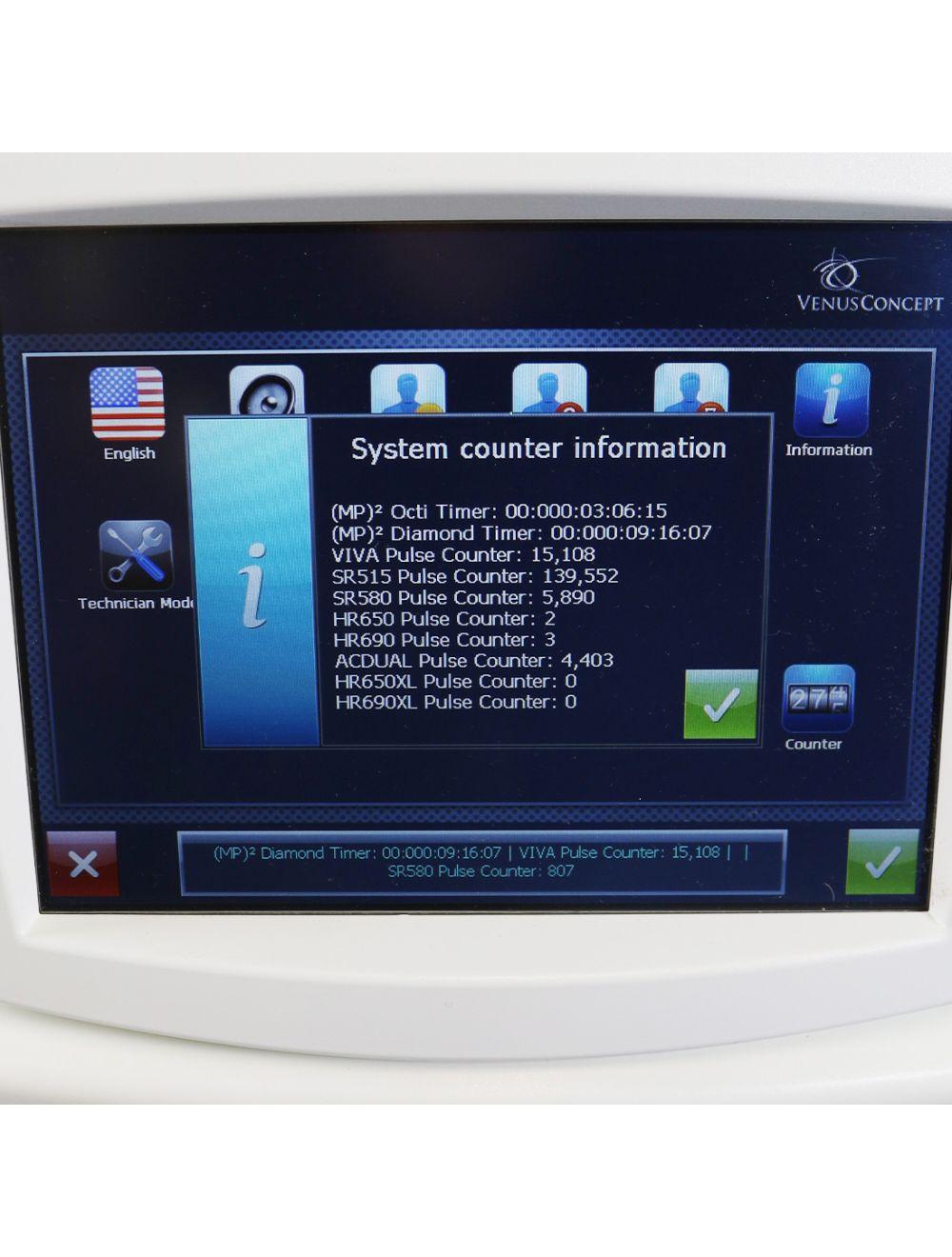 2016 VenusConcept Venus Versa IPL Laser Hair Removal Skin Rejuvenation 9 HP's