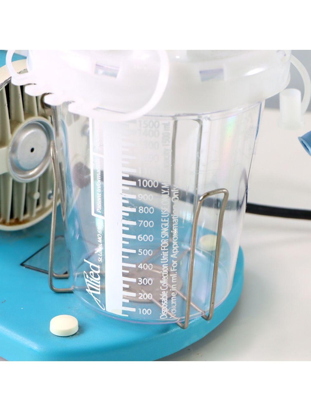 Schuco-Vac Portable Suction Aspirator w/ 1500 ml Canister, &amp; Molded Base