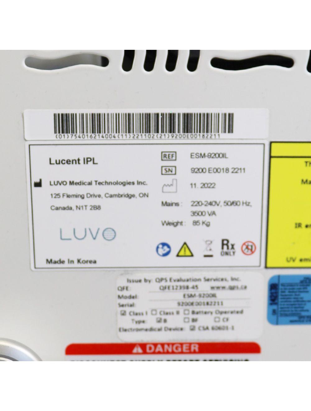 2022 Luvo Lucent IPL Laser System Skin Rejuvenation Hair Removal Lesions System