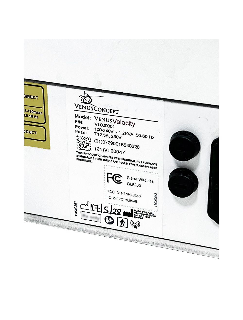 2017 VenusConcept Venus Velocity 800nm Diode Hair Removal Laser System (NO HP)