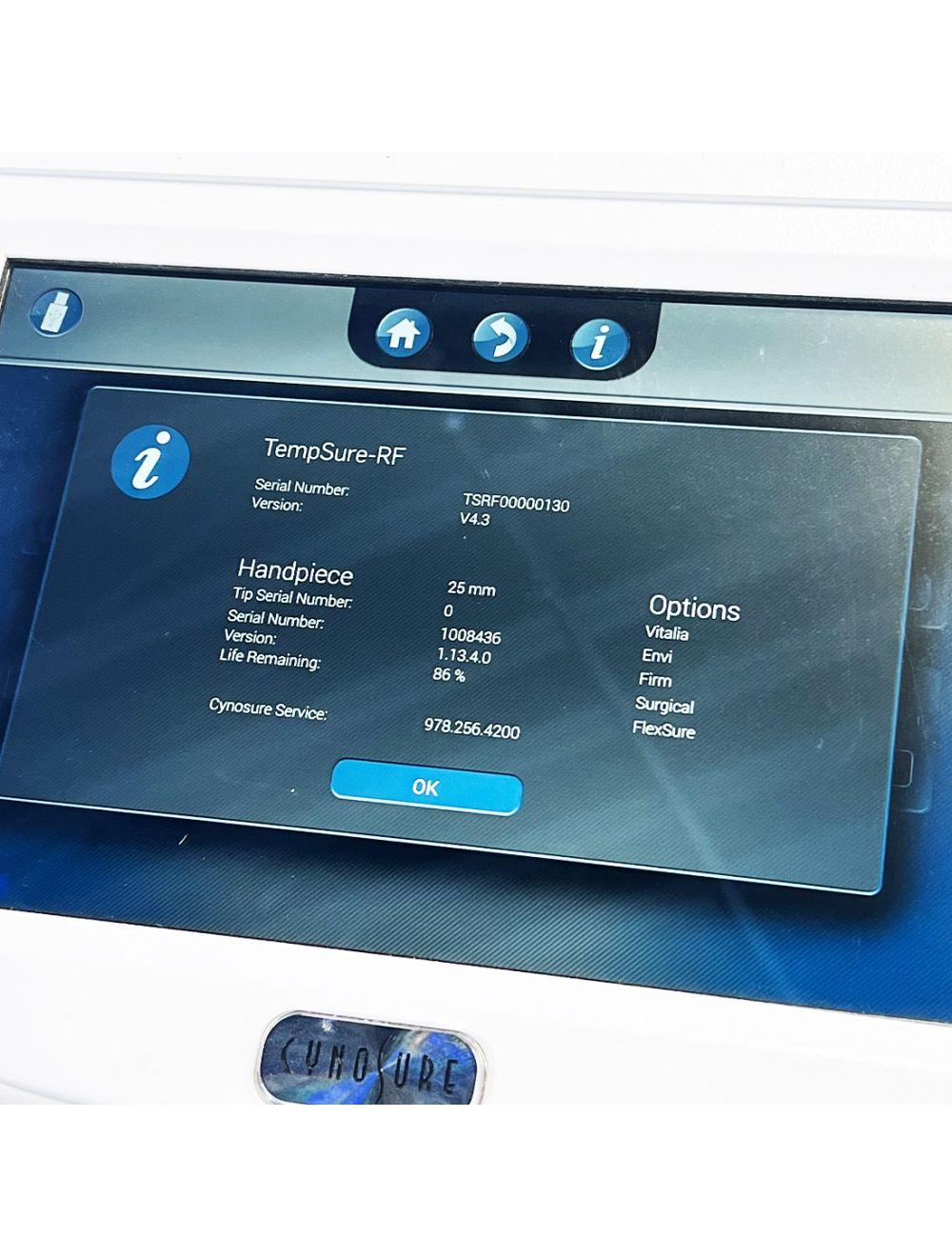 2018 Cynosure Ellman TempSure ENVI RadioFrequency FlexSure Skin Tightening RF