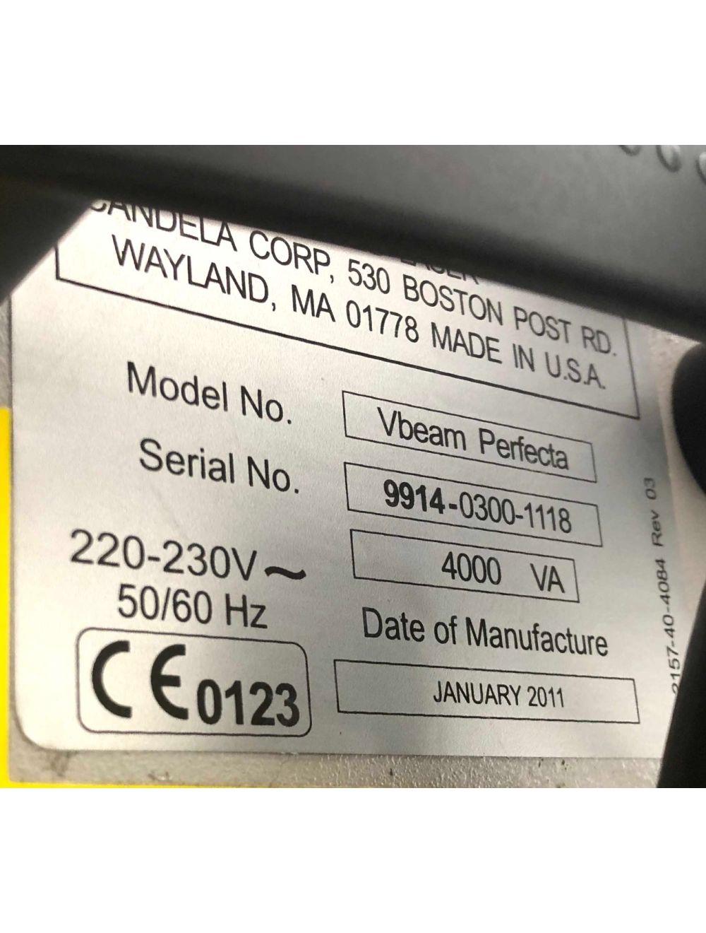 2011 Candela VBeam Perfecta Pulsed Laser Vascular Acne Vein 595 nm V Beam