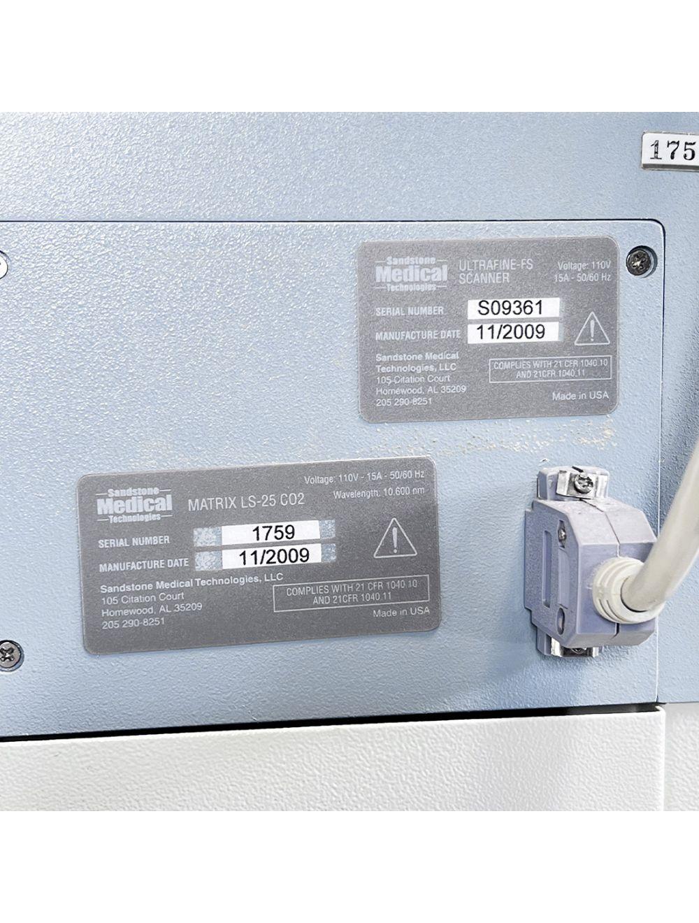 2009 Ellman Sandstone MATRIX LS-25 CO2 Laser System and UltraFine-FS Scanner