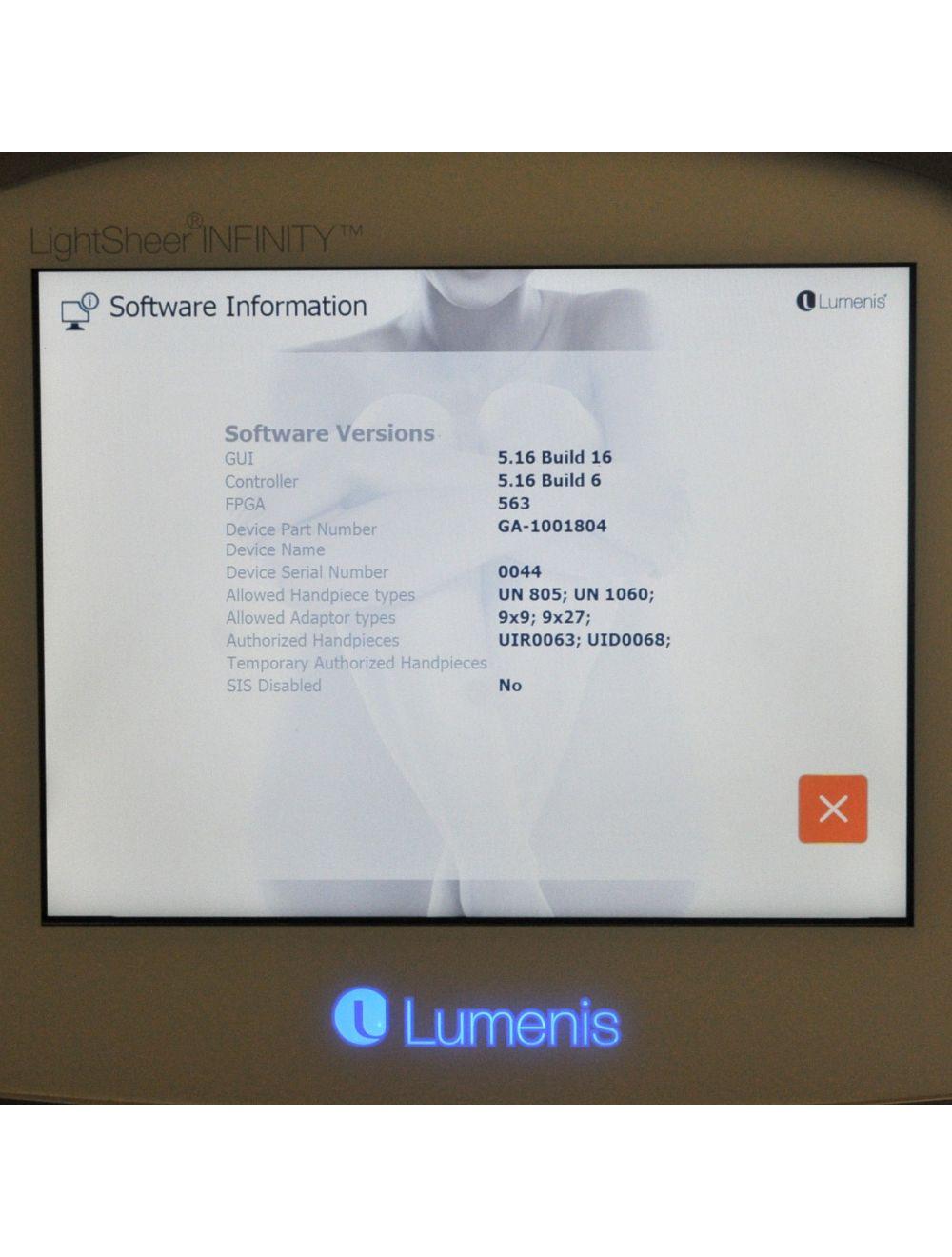 2016 Lumenis LightSheer Infinity 810nm HR Diode Laser Hair Removal System