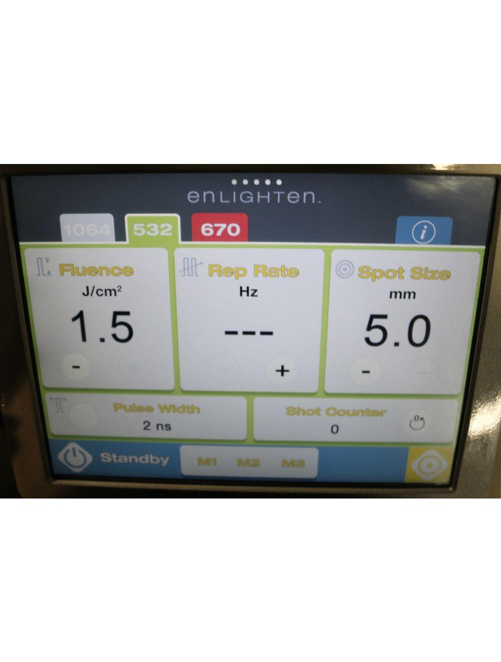 2017 Cutera Enlighten III 3 Picosecond Pico Tattoo Pigment 532 1064 670 Laser