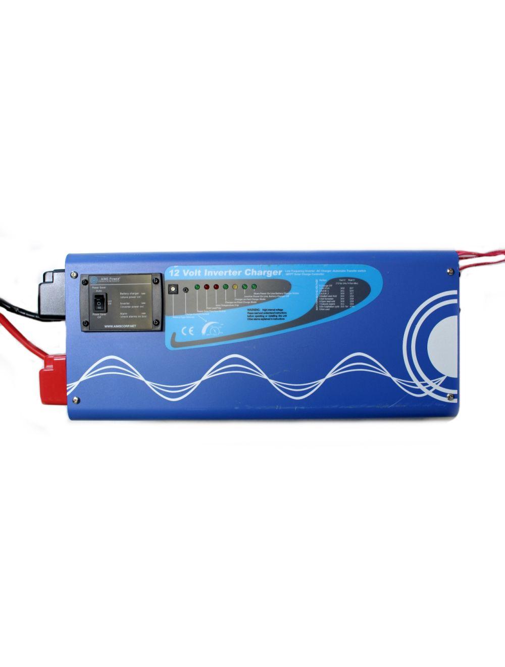 2000 Watt Pure Sine Inverter Charger 12Vdc to 120Vac Output and Battery