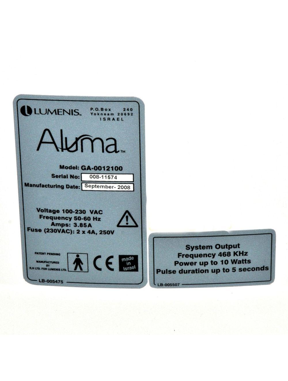 2008 Lumenis Aluma RF Vacuum Wrinkle Fine Line Skin Tightening RadioFrequency