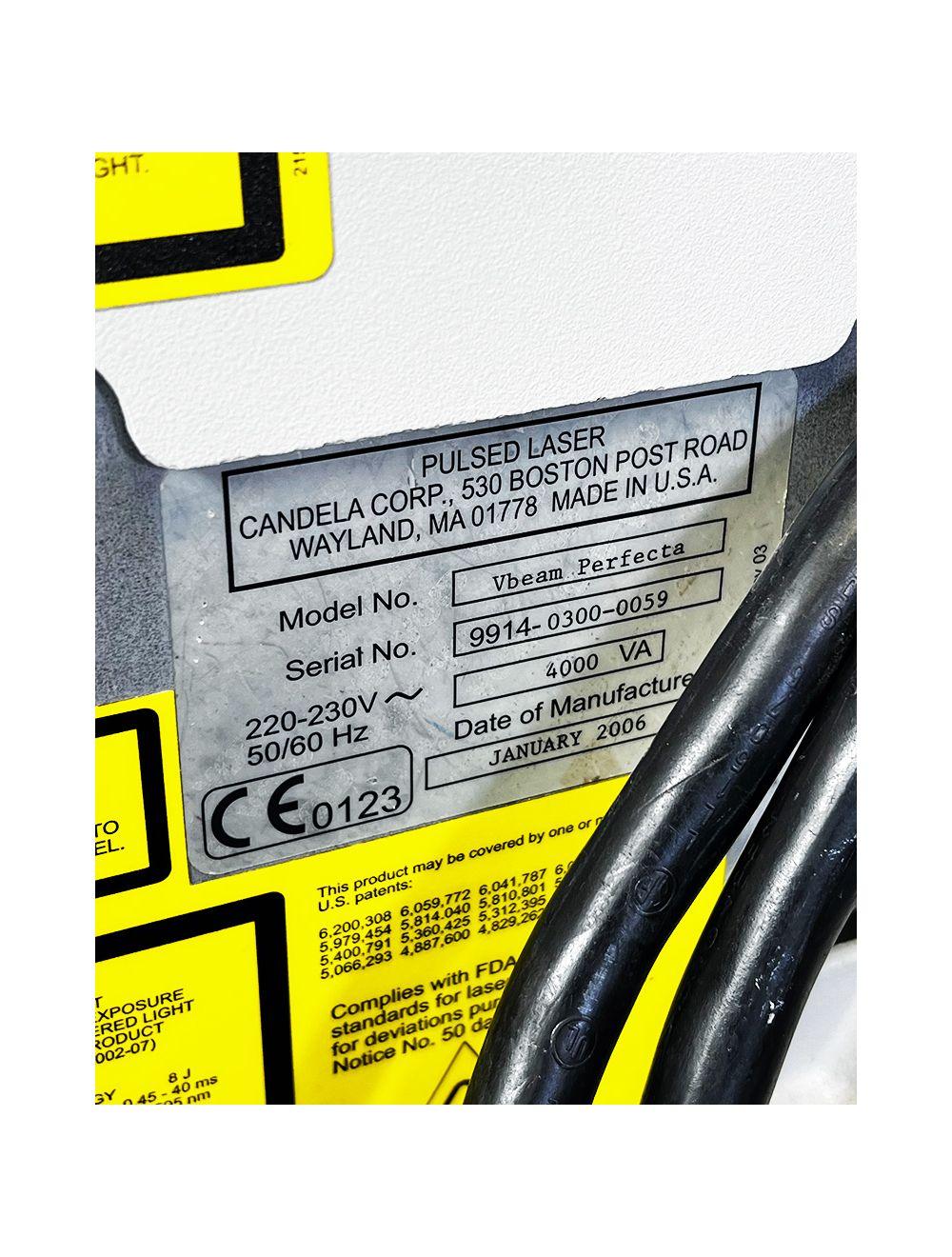 2006 Candela VBeam Perfecta Vascular Lesions Pulsed-Dye Laser System NEW DYE KIT