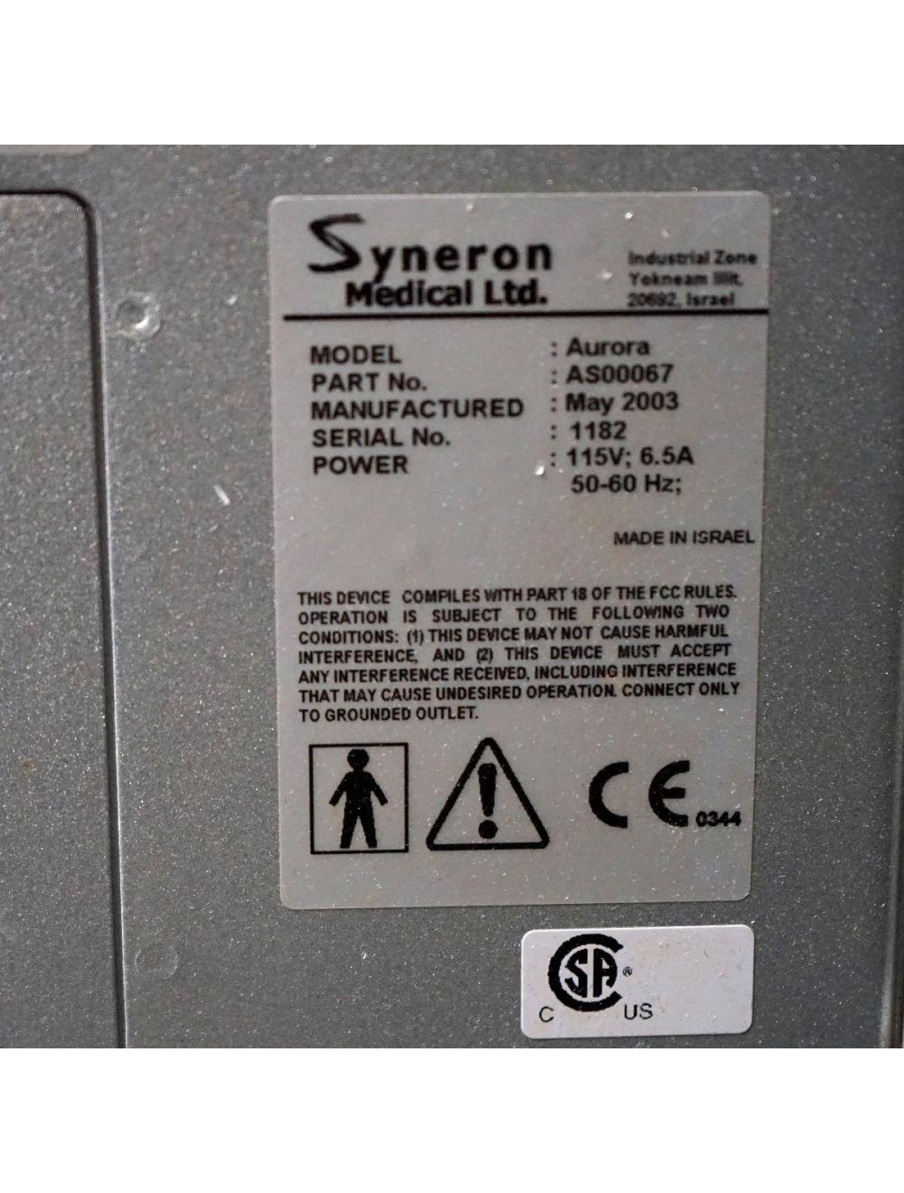 2003 Syneron Aurora IPL RF SR SRA Elos Skin Rejuvenation Lesions AS00067 2 HP's