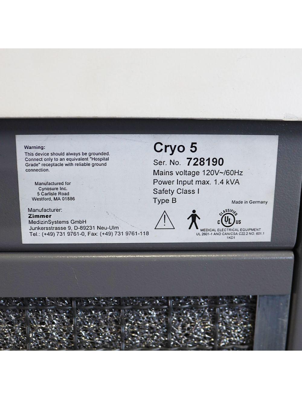 2006 Cynosure Cynergy MPX Nd YAG System With Cryo 5 Chiller Cooling System