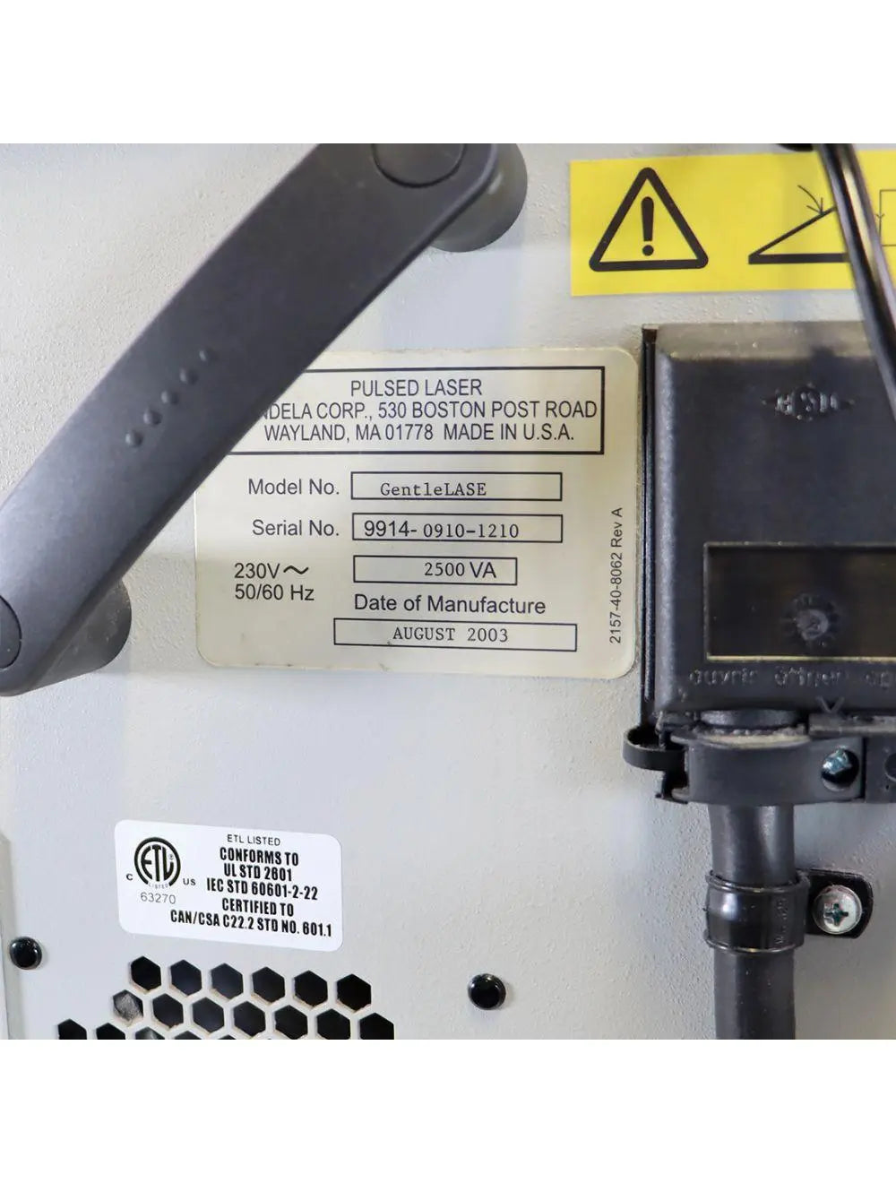 2003 Candela GentleLase Limited Edition Alexandrite 755 Laser Veins Lesions Candela