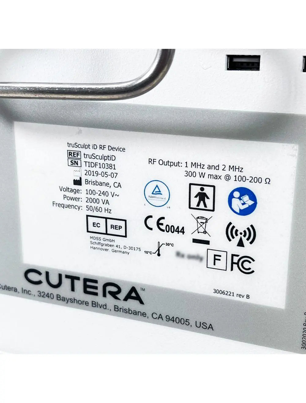 2019 Cutera Tru Sculpt iD Radio Frequency RF Body Sculpting Fat Reduction System