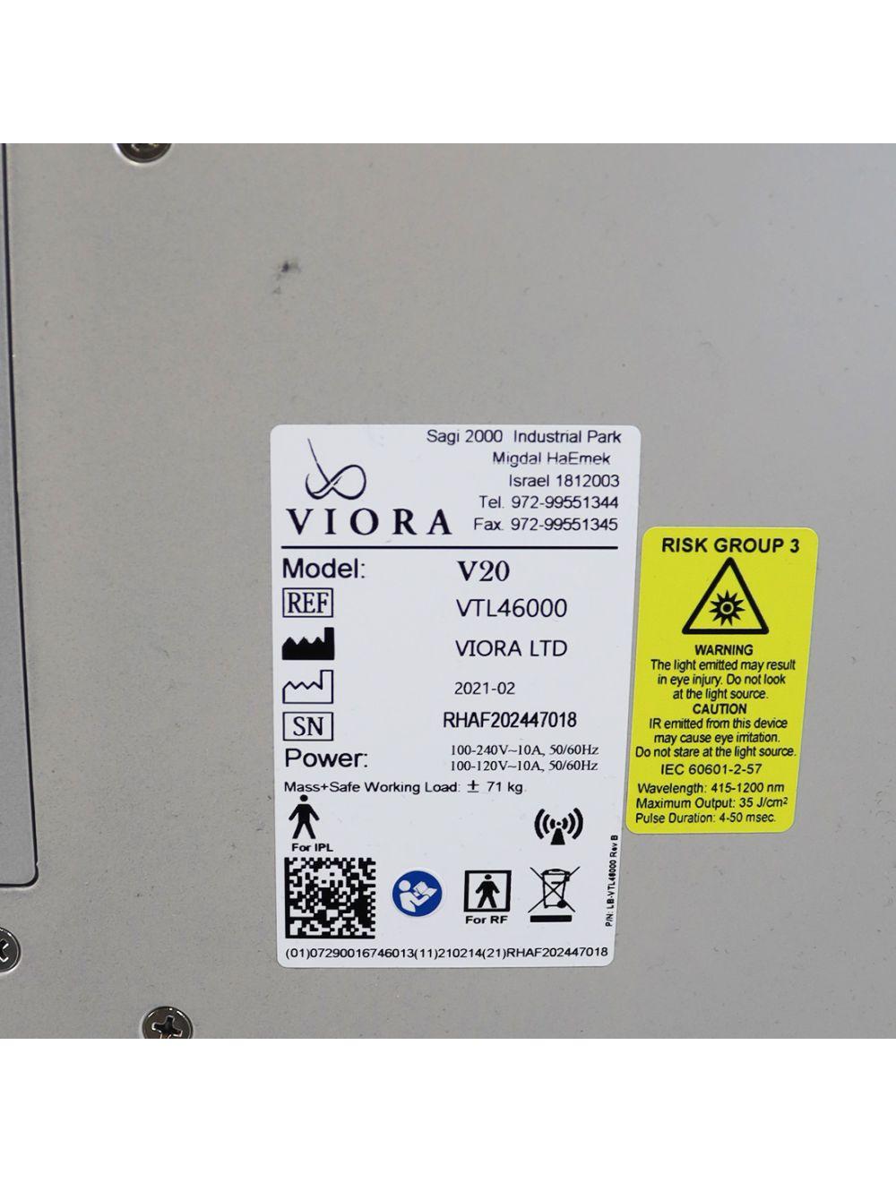 2021 Viora V20 IPL RadioFrequency Skin Tightening Acne Hair Removal Lesions RF