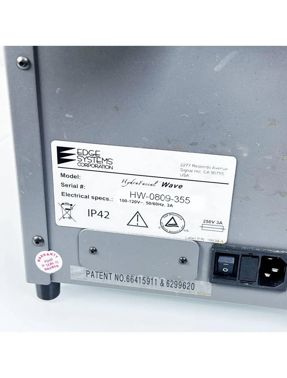 2008 Edge HydraFacial Wave Tabletop Dermabrasion Skin Therapy System Hydrofacial