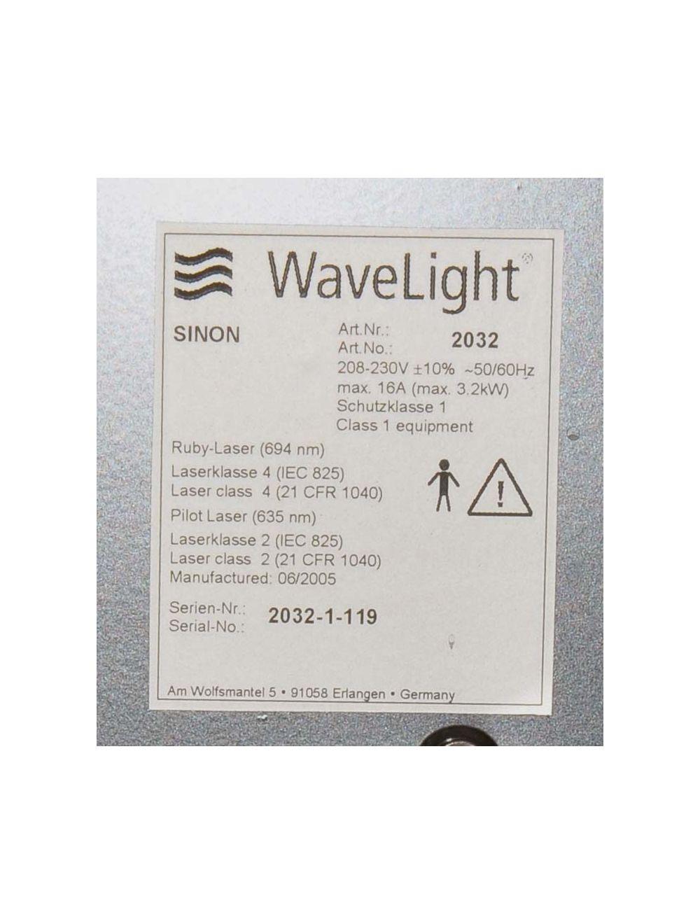 2005 Sinon WaveLight Ruby Laser 694nm Q-Switched Tattoo Pigmented Lesion Removal