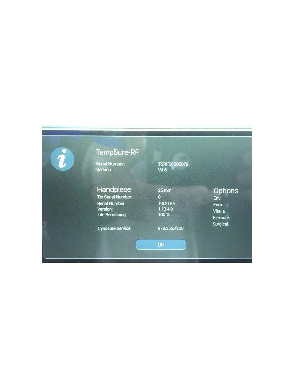 Cynosure Ellman TempSure Envi RF 25 30mm Handpiece Set 100-7027-125 image 11