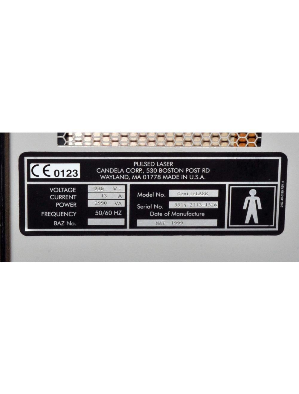 1999 Candela GentleLASE Plus 755nm 8-10-12 Alexandrite Laser Hair Removal Alex image 11