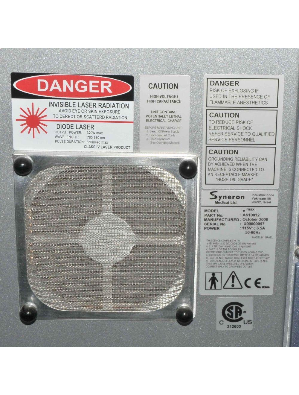 2006 Syneron eMax Laser SRA Handpiece Skin Rejuvenation Lesions SR 27K SHOTS image 4