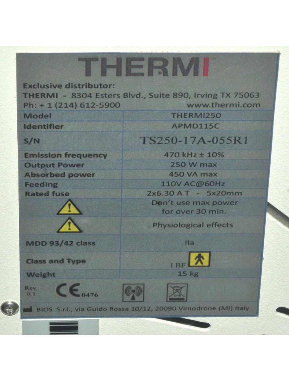 2017 ThermiAesthetics Thermi250 RF Cellulite Reduction Skin Tightening Face Body image 12