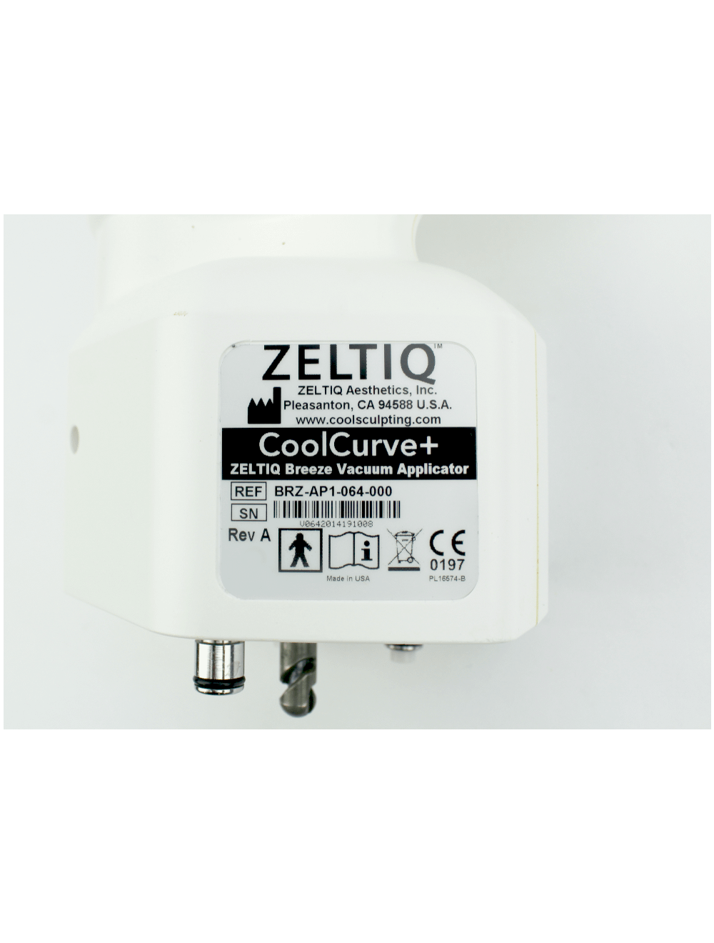 Zeltiq CoolSculpting CoolCurve+ Breeze Vacuum Applicator BRZ-AP1-064-000 HP 2014 image 5