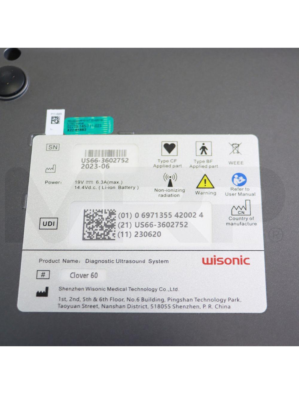 2023 Wisonic Clover 60 Diagnostic Ultrasound System W/ Trolley Cart image 10