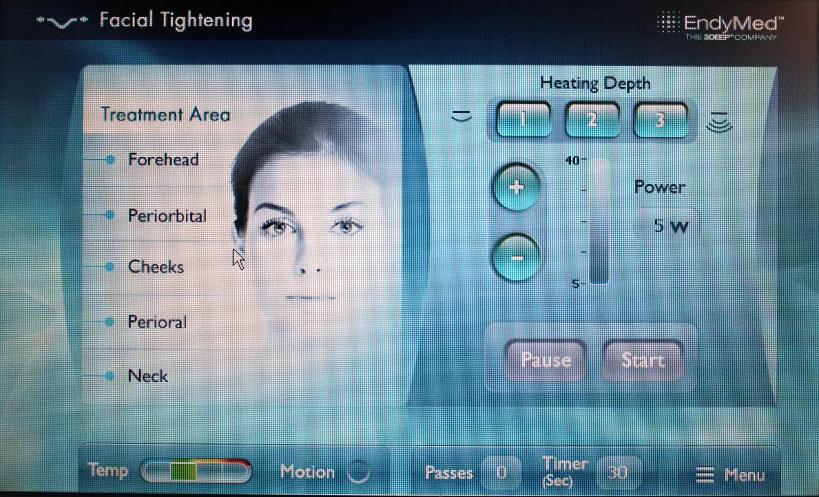 2011 EndyMed GLOW 3DEEP RF Skin Tightening Body Contouring System