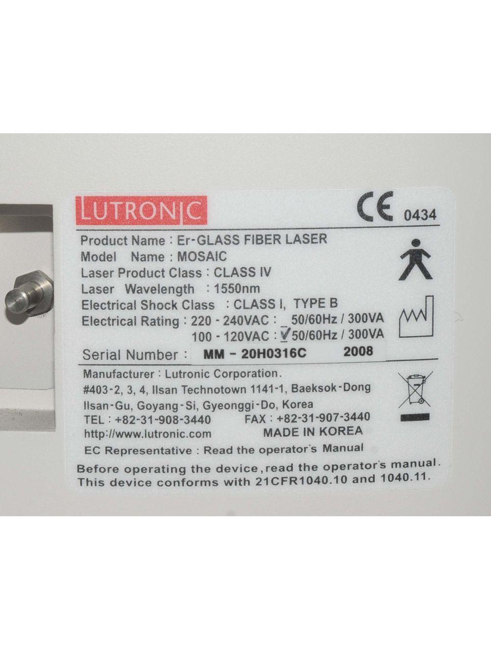 2008 Lutronic MOSAIC Er Glass ERBIUM Fractional LASER 1550 nm Skin Tightening ST image 12