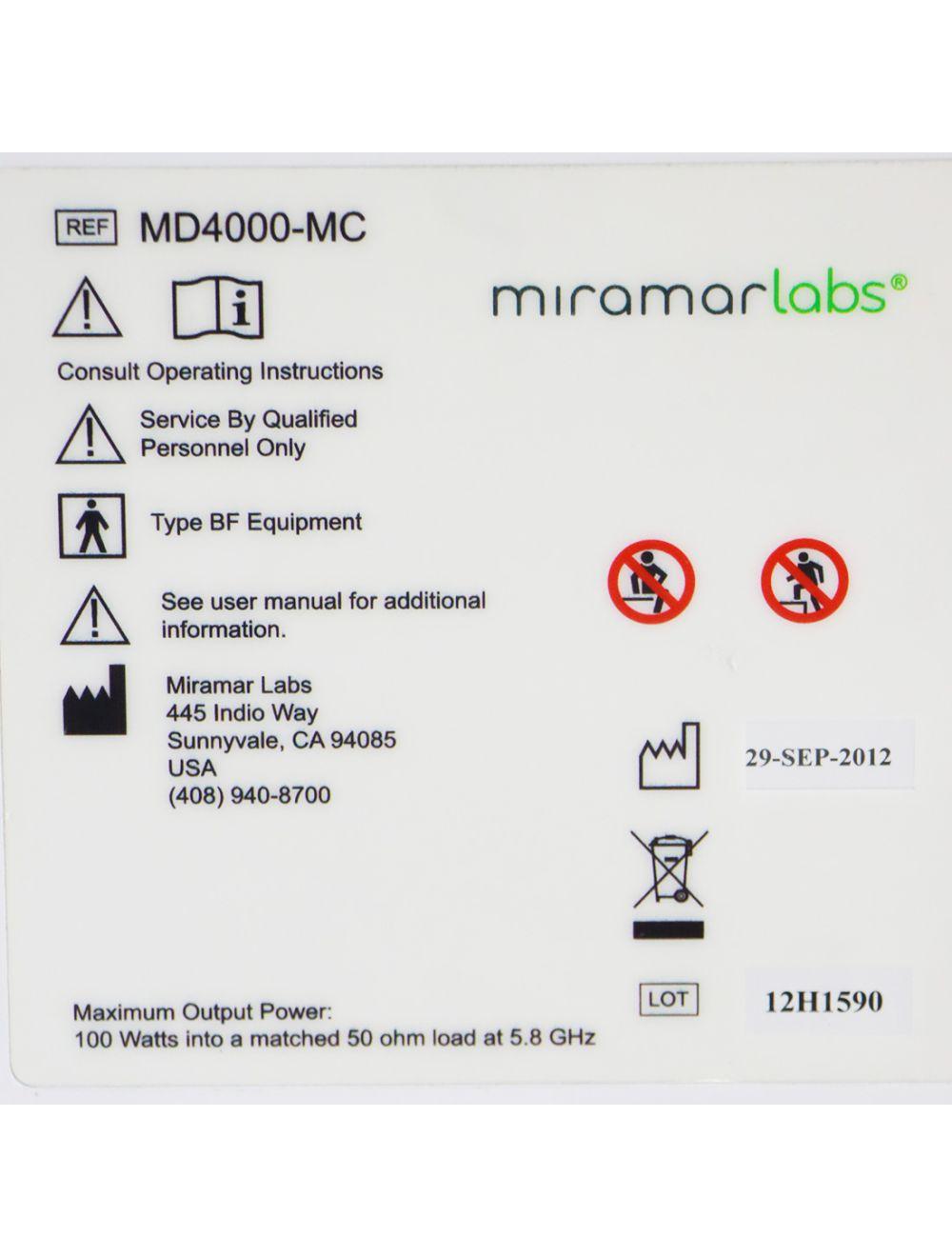 2012 Miramarlabs MiraDry MD4000-MC Sweat Odor Reduction Treatment System image 5