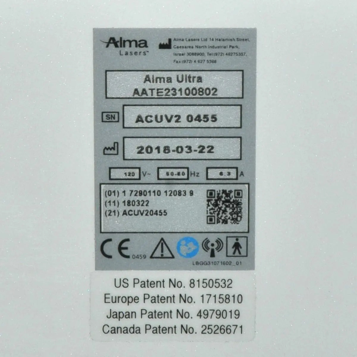 2018 Alma VShape ULTRA RF Skin Tightening UltraFace UniLarge Laser System