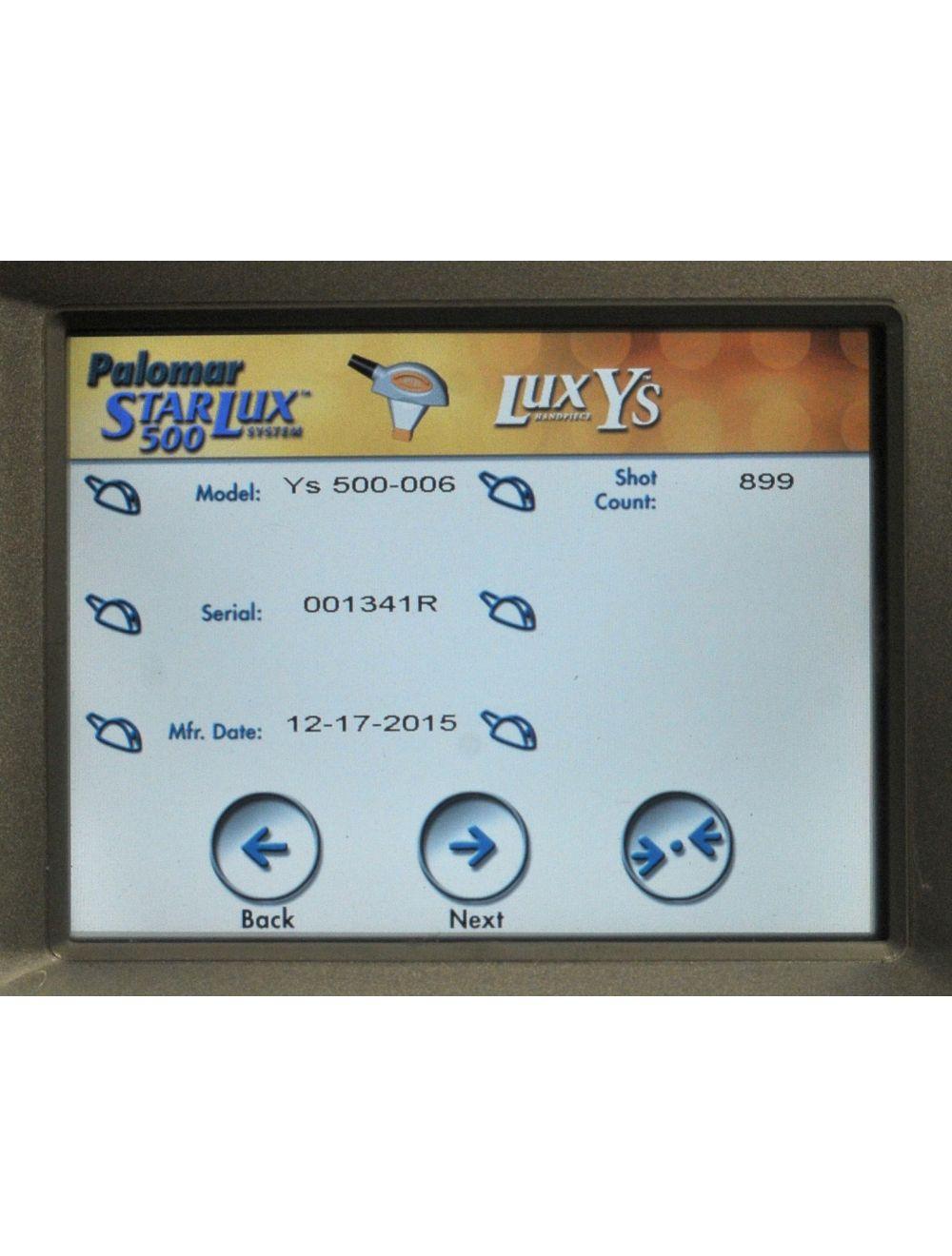 2015 Palomar StarLux 500 Laser LuxYs IPL Fine Hair Removal Handpiece Lux Ys HR image 7