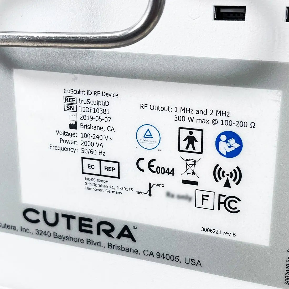 2019 Cutera Tru Sculpt iD Radio Frequency RF Body Sculpting Fat Reduction System