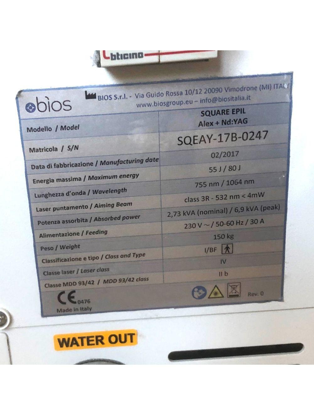 2017 Bios Square Epil Alex Nd YAG Laser Hair Removal Alexandrite 755 1064 nm image 10