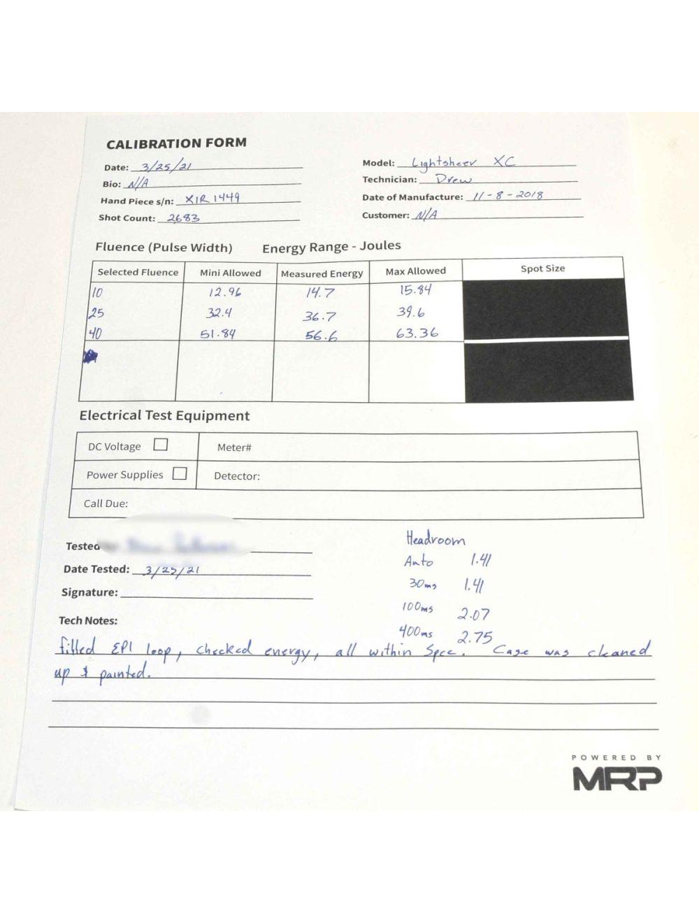 Lumenis LightSheer DESIRE Handpiece XC 805 nm Laser Hair Removal LOW SHOTS 2018 image 7