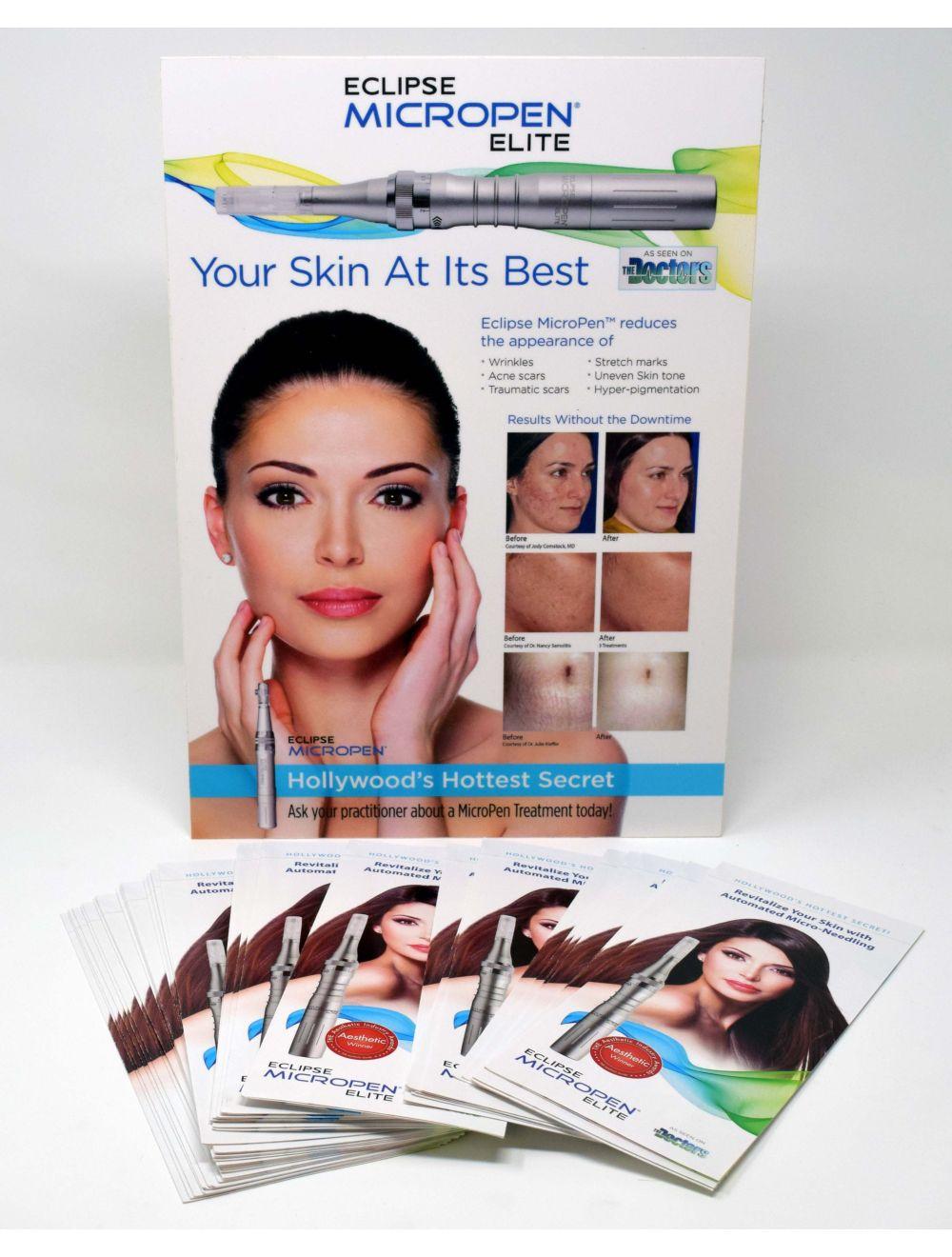 Eclipse Micropen Elite Aesthetics Silver MicroNeedling Pen - DEMO - w/ Brochures image 10
