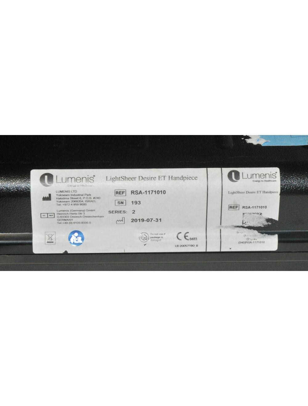 Lumenis LightSheer Handpiece DESIRE ET Laser Hair Removal 805 nm 9x9 Chill Tip image 9