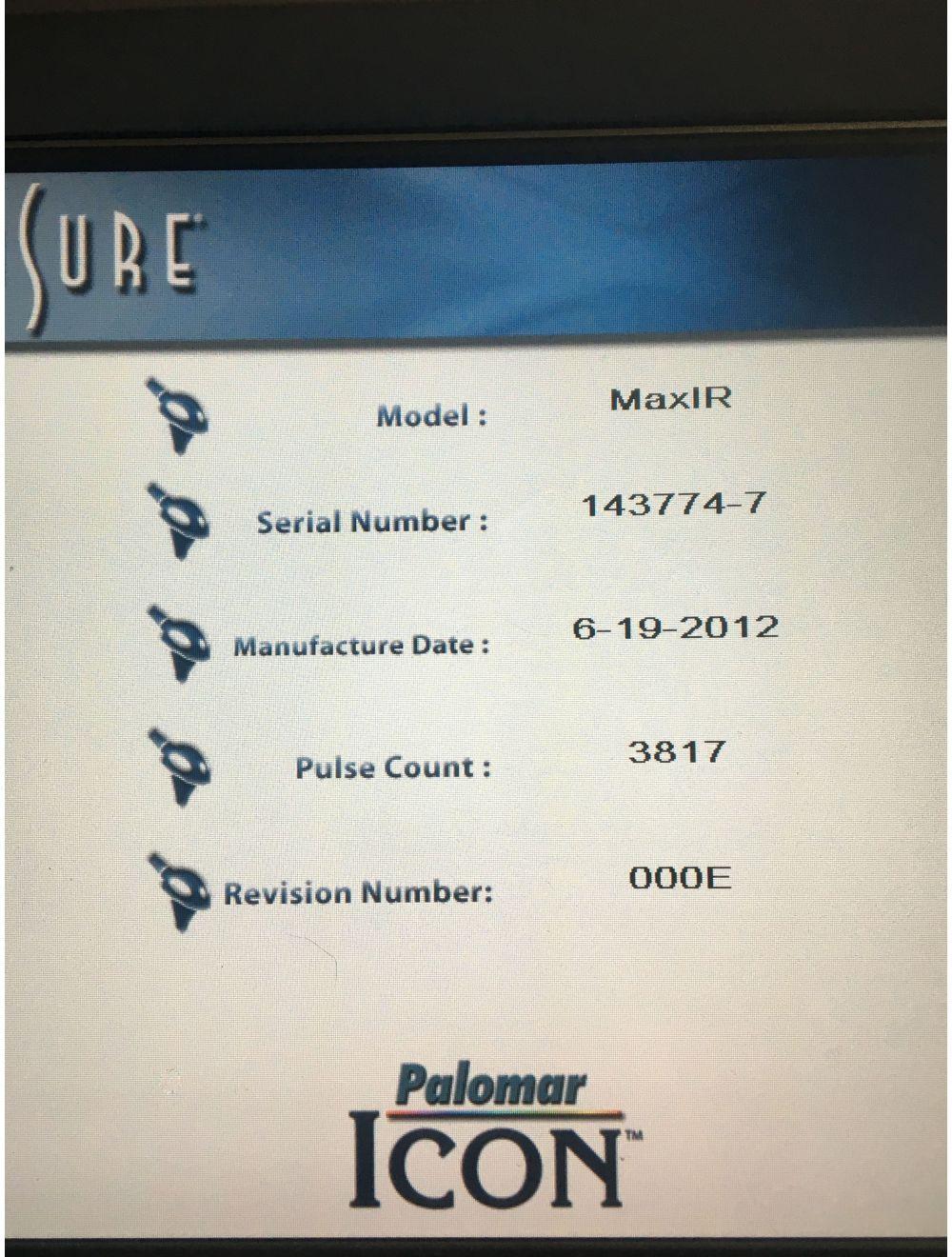 2012 Palomar ICON Laser HP Max IR Deep Infrared Skin Tightening IPL Handpiece image 7