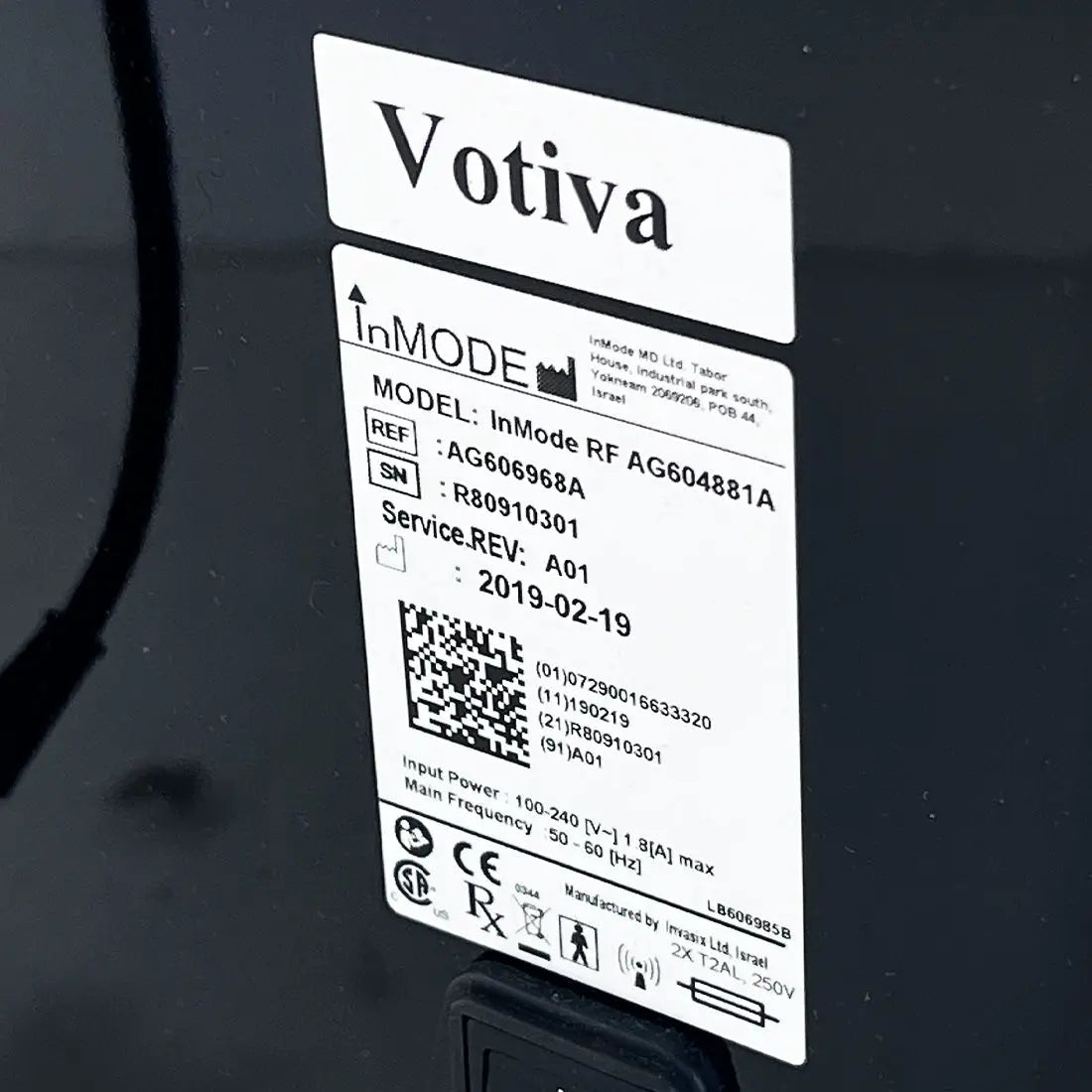 2019 In ModeRF Votiva Enabled for Fractional Avivia Forma V System AG606968