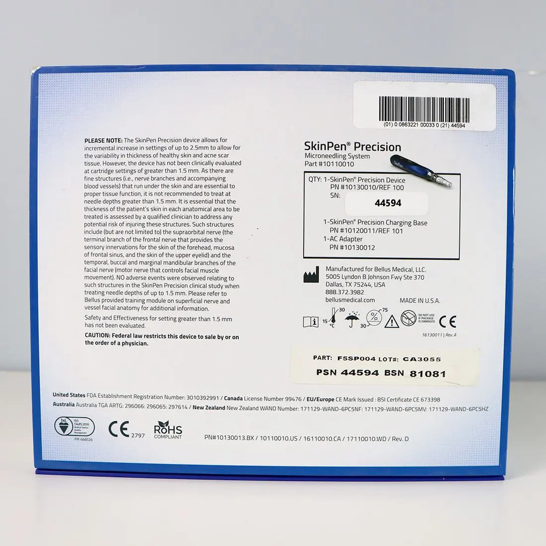 SkinPen Precision Microneedling System SN: 44594