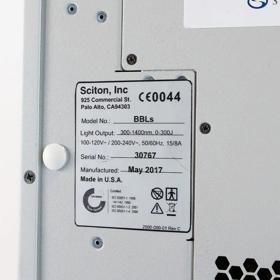 2017 Sciton Profile BBLs Laser Broad Band Light Pigment Hair Removal Vascular Sol International Medical